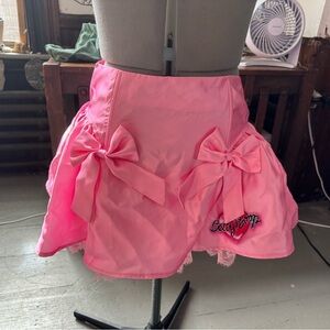 Dolls Kill x Betty Boop Pink Mini Skirt with Lace